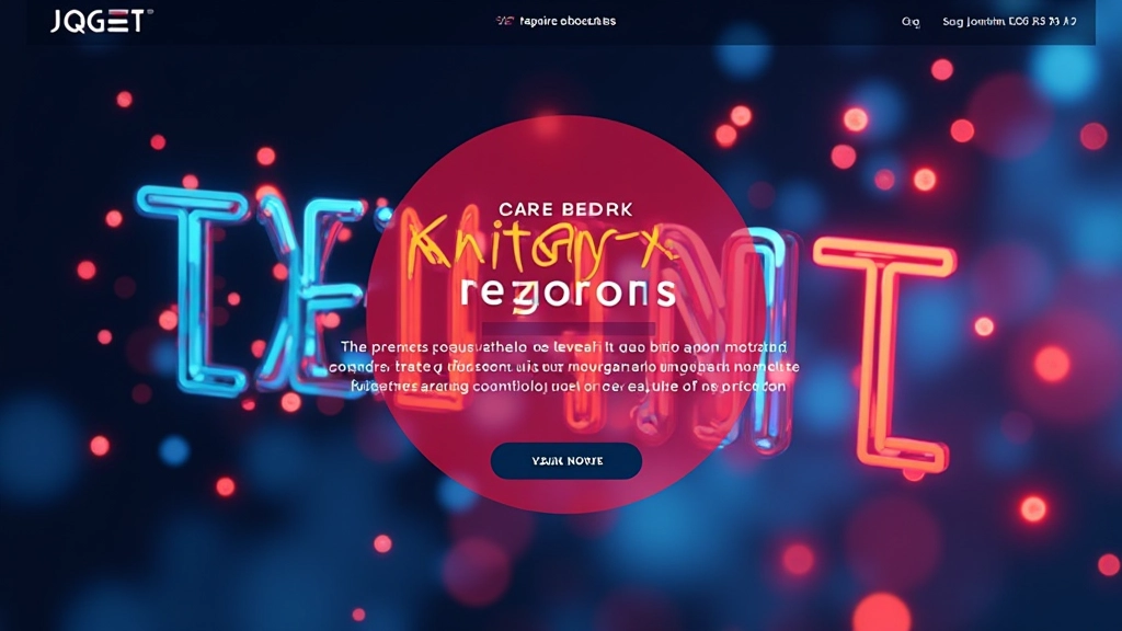 Testo dinamico su una landing page moderna con colori vivaci